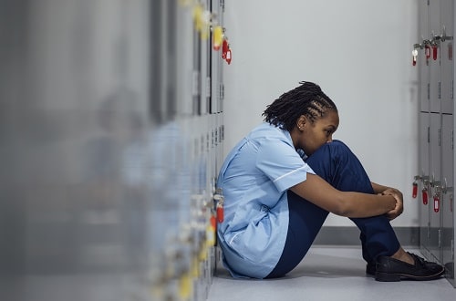 Stressed Nurse iStock SolStock