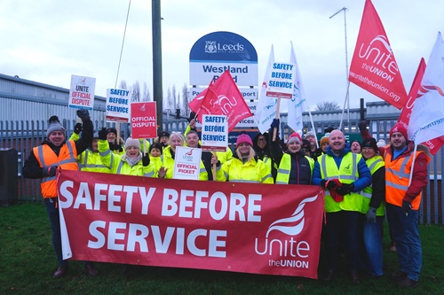 Unite Drivers On Strike MED