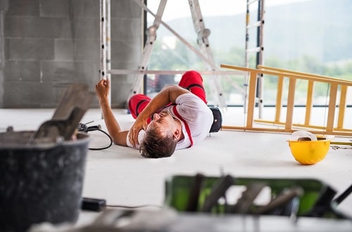 Man Falls Off Stepladder iStock/Halfpoint