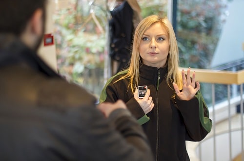 Shop Worker with Body Worn Camera Reveal Media