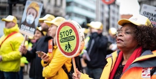 British Safety Council Time to Breathe Campaign protest, Oxford Street, London