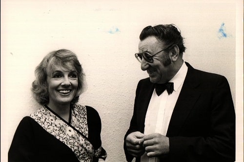 James Tye With Esther Rantzen, B&W, 1980'S