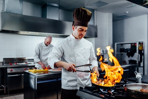 Chef Flames Kitchen Med Istock 948116034 Credit Bernardbodo