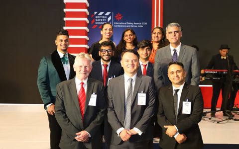 Group photo at the International Safety Awards 2026 conference and dinner in India