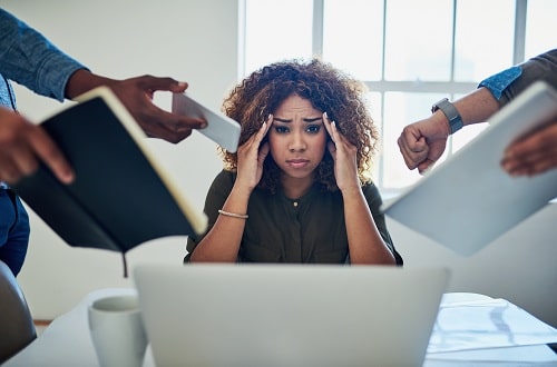 Stressed Woman Burnout iStock PeopleImages