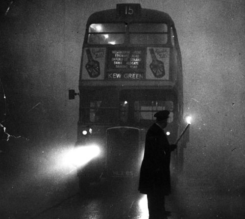 Kew Bus Conductor Carrying A Flare To Guide Driver Flickr Alan Farrow
