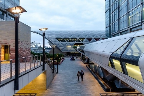 Canary Wharf looks emptier as firms like KPMG embrace hybrid working. Photograph: Flickr / Håkan Dahlström