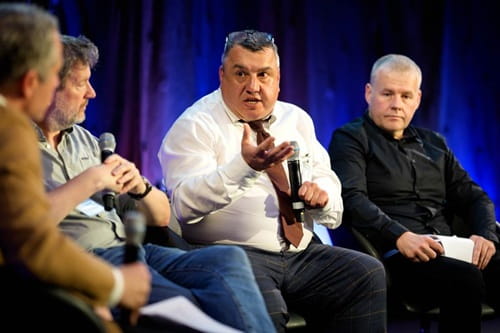 Paul Speaking On Panel MED Photo By Harry Richards